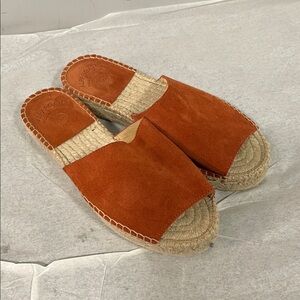Alpargatus Slides in Burnt Orange made in Spain